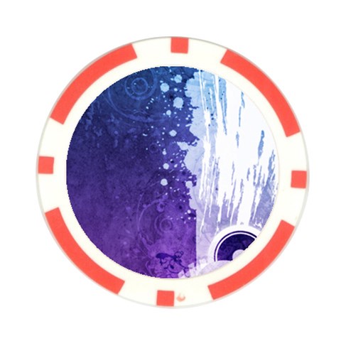 Purple Splash Poker Chip Card Guard from ArtsNow.com Front