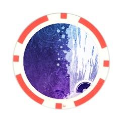 Purple Splash Poker Chip Card Guard from ArtsNow.com Front