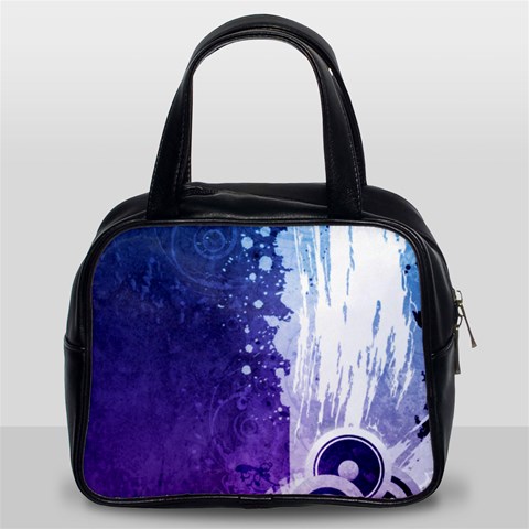 Purple Splash Classic Handbag (Two Sides) from ArtsNow.com Front