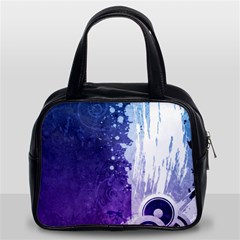 Purple Splash Classic Handbag (Two Sides) from ArtsNow.com Front