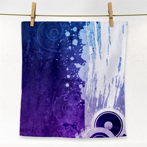 Purple Splash Face Towel from ArtsNow.com Front