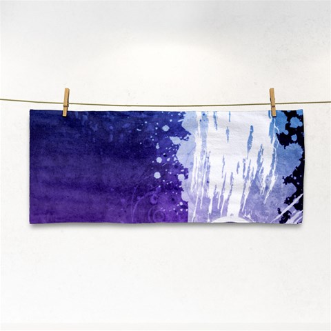 Purple Splash Hand Towel from ArtsNow.com Front