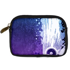 Purple Splash Digital Camera Leather Case from ArtsNow.com Front