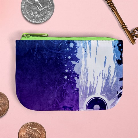 Purple Splash Mini Coin Purse from ArtsNow.com Front