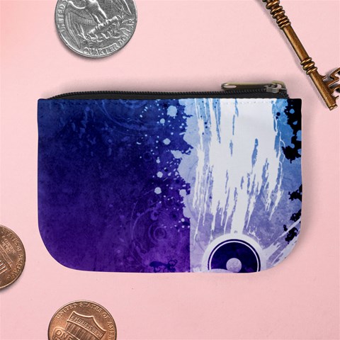 Purple Splash Mini Coin Purse from ArtsNow.com Back