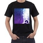 Purple Splash Men s T-Shirt (Black)