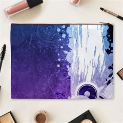 Purple Splash Cosmetic Bag (XL) from ArtsNow.com Back