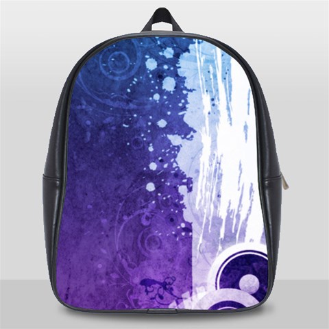 Purple Splash School Bag (Large) from ArtsNow.com Front