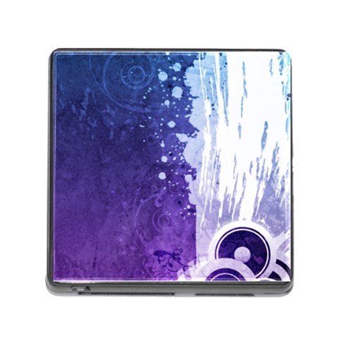 Purple Splash Memory Card Reader (Square 5 Slot) from ArtsNow.com Front