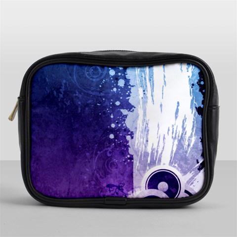 Purple Splash Mini Toiletries Bag (One Side) from ArtsNow.com Front