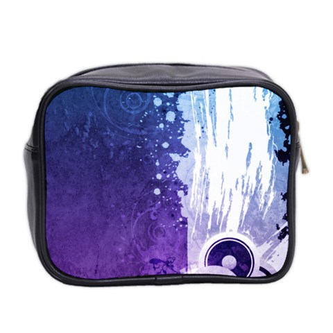 Purple Splash Mini Toiletries Bag (Two Sides) from ArtsNow.com Back