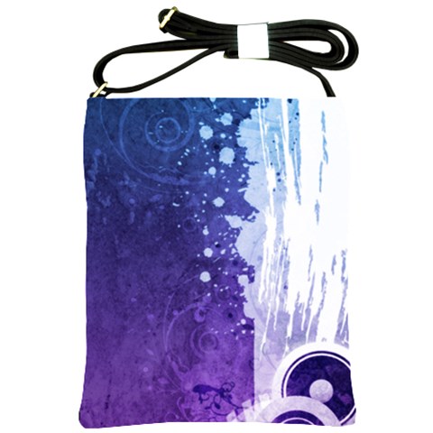 Purple Splash Shoulder Sling Bag from ArtsNow.com Front