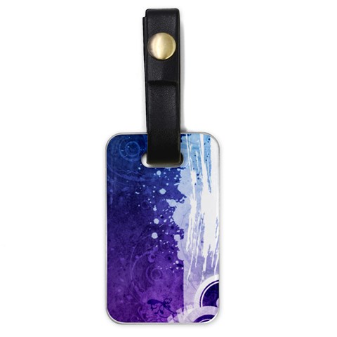 Purple Splash Luggage Tag (one side) from ArtsNow.com Front