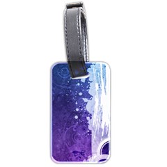 Purple Splash Luggage Tag (two sides) from ArtsNow.com Front