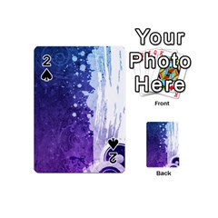 Purple Splash Playing Cards 54 (Mini) from ArtsNow.com Front - Spade2