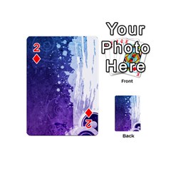 Purple Splash Playing Cards 54 (Mini) from ArtsNow.com Front - Diamond2