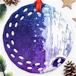 Purple Splash Ornament (Round Filigree)