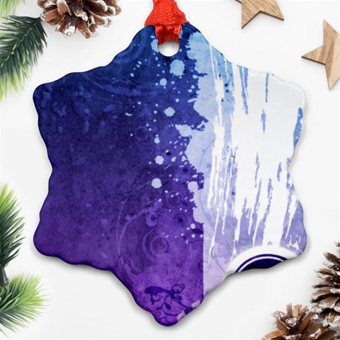 Purple Splash Ornament (Snowflake) from ArtsNow.com Front