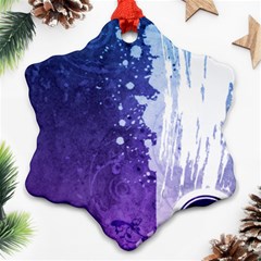 Purple Splash Snowflake Ornament (Two Sides) from ArtsNow.com Front