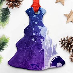 Purple Splash Christmas Tree Ornament (Two Sides) from ArtsNow.com Front