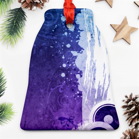 Purple Splash Bell Ornament (Two Sides) from ArtsNow.com Front