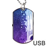 Purple Splash Dog Tag USB Flash (One Side)