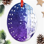 Purple Splash Oval Filigree Ornament (Two Sides)