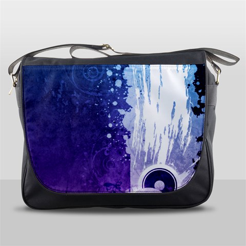 Purple Splash Messenger Bag from ArtsNow.com Front