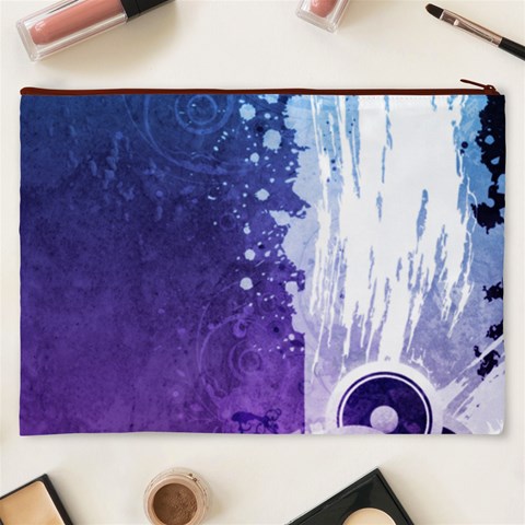 Purple Splash Cosmetic Bag (XXXL) from ArtsNow.com Back