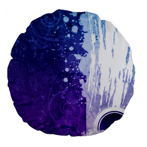 Purple Splash Large 18  Premium Round Cushion  from ArtsNow.com Front