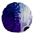 Purple Splash Large 18  Premium Round Cushion 