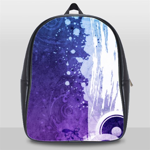 Purple Splash School Bag (XL) from ArtsNow.com Front