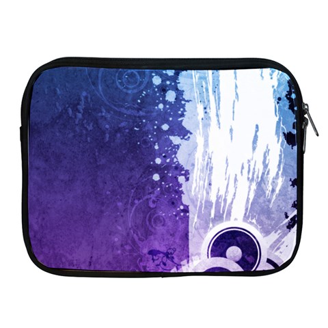 Purple Splash Apple iPad Zipper Case from ArtsNow.com Front