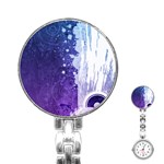 Purple Splash Stainless Steel Nurses Watch