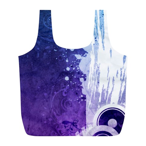 Purple Splash Full Print Recycle Bag (L) from ArtsNow.com Front