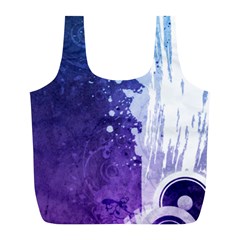 Purple Splash Full Print Recycle Bag (L) from ArtsNow.com Front