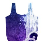 Purple Splash Full Print Recycle Bag (L)