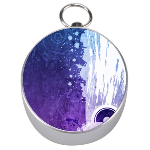 Purple Splash Silver Compass from ArtsNow.com Front