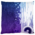 Purple Splash Large Flano Cushion Case (One Side)