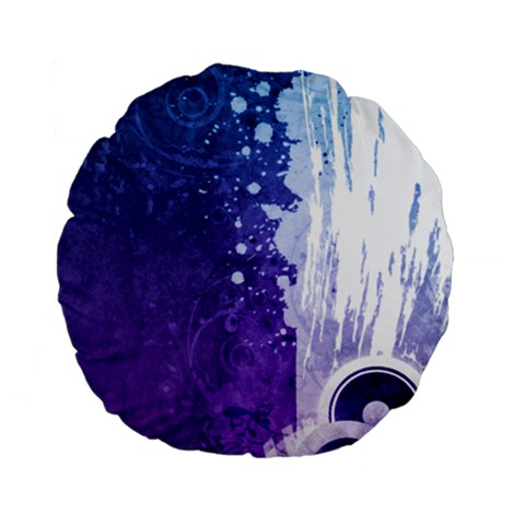 Purple Splash Standard 15  Premium Flano Round Cushion  from ArtsNow.com Front