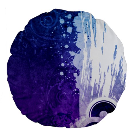 Purple Splash Large 18  Premium Flano Round Cushion  from ArtsNow.com Front