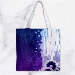 Purple Splash Zipper Grocery Tote Bag from ArtsNow.com Front