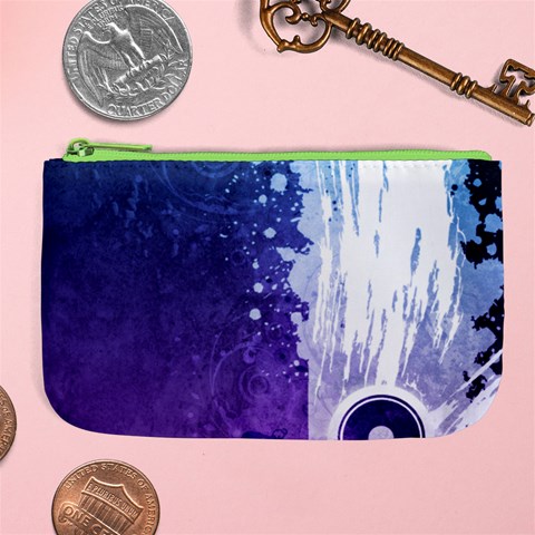 Purple Splash Large Coin Purse from ArtsNow.com Front