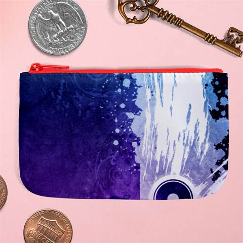 Purple Splash Large Coin Purse from ArtsNow.com Front