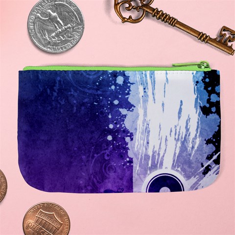 Purple Splash Large Coin Purse from ArtsNow.com Back