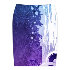 Purple Splash Midi Wrap Pencil Skirt from ArtsNow.com Back