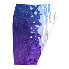 Purple Splash Midi Wrap Pencil Skirt from ArtsNow.com  Front Right 