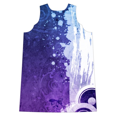 Purple Splash Shoulder Cutout Velvet One Piece from ArtsNow.com Back