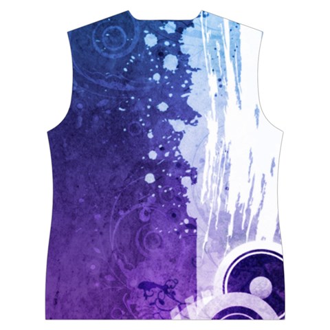 Purple Splash Women s Button Up Vest from ArtsNow.com Back