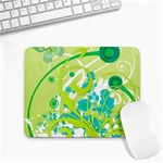 Green Blue Flower Art Small Mousepad